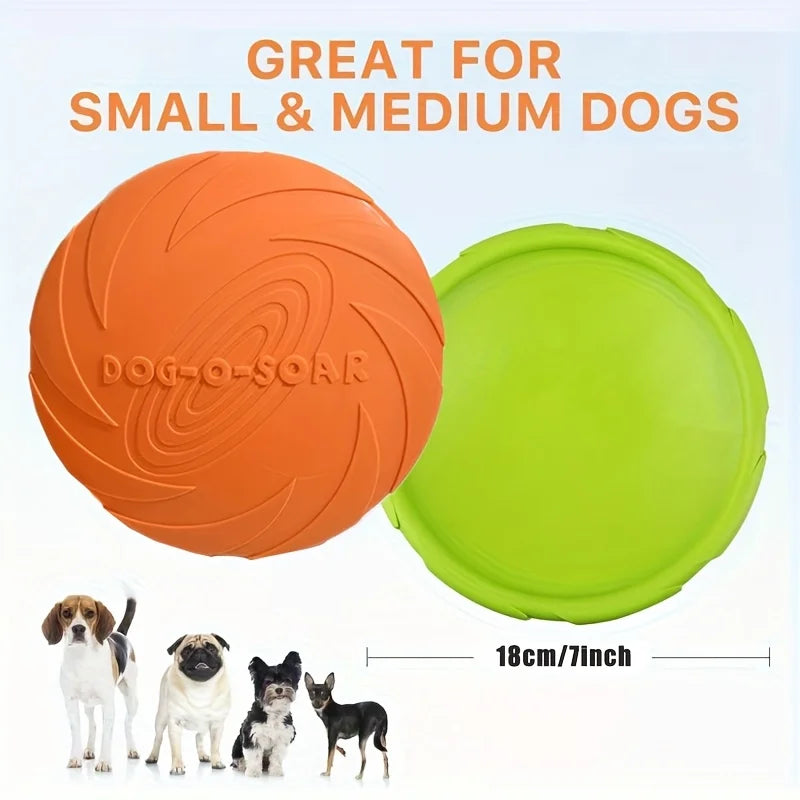 Durable Rubber Dog Frisbee – Interactive Outdoor Fetch Toy Dog Fetch Toy Qme