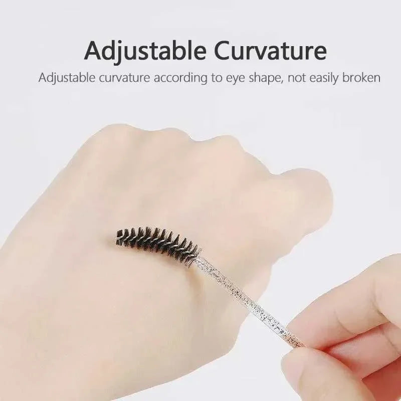 Disposable Mascara Wands & Eyebrow Spoolie Brushes 50Pcs Makeup Brush Set Qme