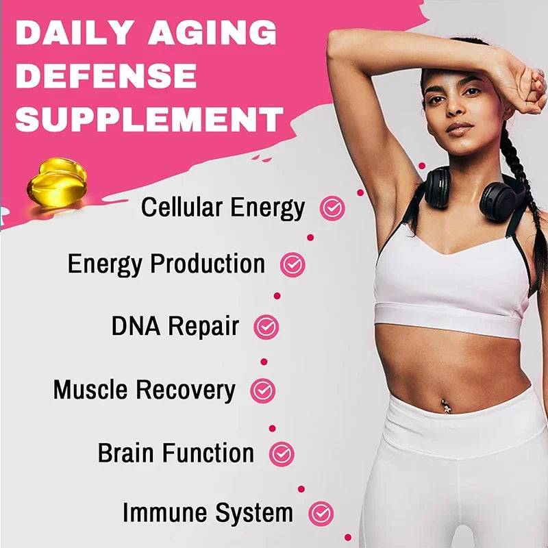 Holucks NAD+ Supplement – Energy, Skin & Hair Support, 120ct NAD+ Supplement Qst