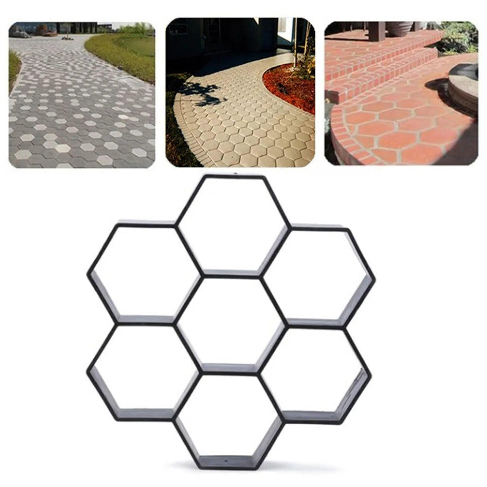 DIY Concrete Path Maker Mold – Reusable Stone Brick Paver Garden Paver Mold Qme