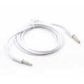 1m 3.5mm Aux Audio Male Cable – Stereo Car & Device Cable Aux Audio Cable Qme WHITE 1m