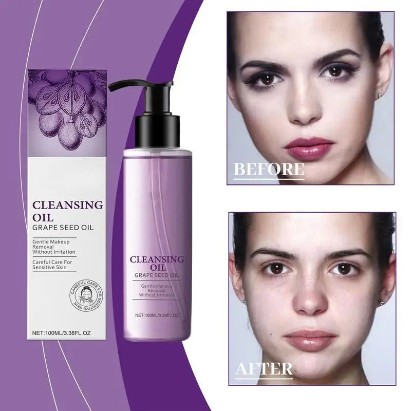 Grape Facial Cleansing Oil – Non-Greasy Moisturizing Remover Facial Cleansing Oil Qme