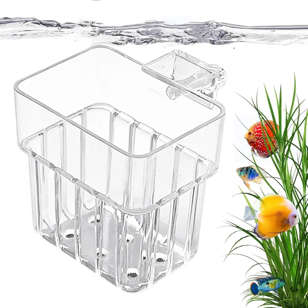 Transparent Hangable Aquatic Plant Holder Cup for Fish Tank Aquarium Plant Holder Qme