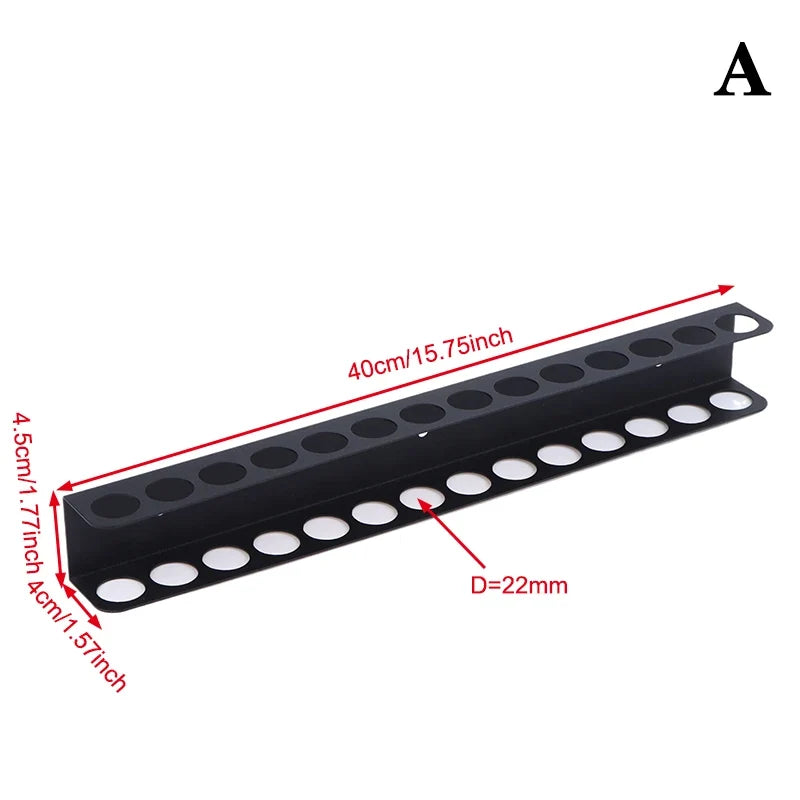 Wall-Mounted Screwdriver Organizer – Aluminum Hex & Cross Holder Tool Wall Organizer Qme A