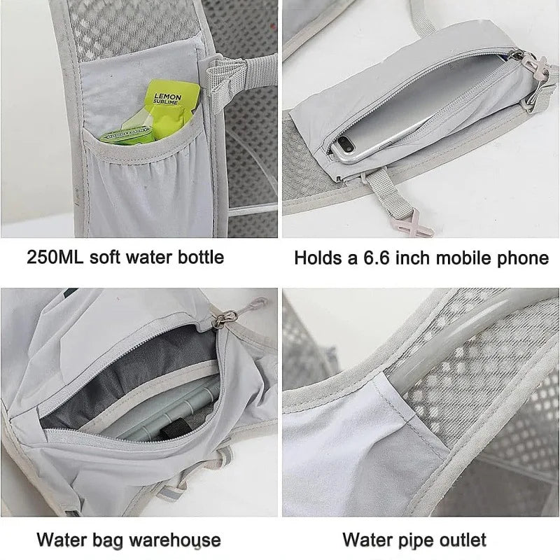 Breathable Cycling Running Hiking Backpack – Sports Vest Pack Sports Vest Backpack Qme