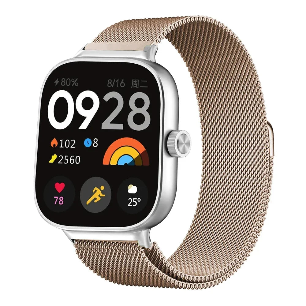 Milanese Loop Band for Redmi Watch 5 4 & Mi Band 8 Pro 9 Smartwatch Band Qme