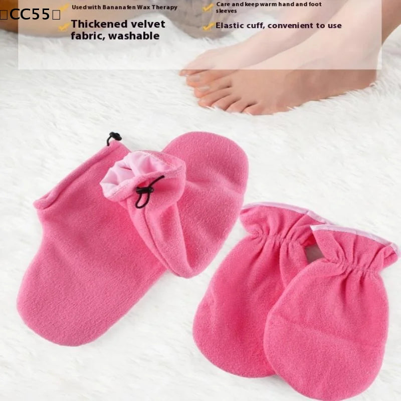 Paraffin Wax Mitts & Booties – Flannel Heat Retention Gloves Paraffin Wax Mitts Qst