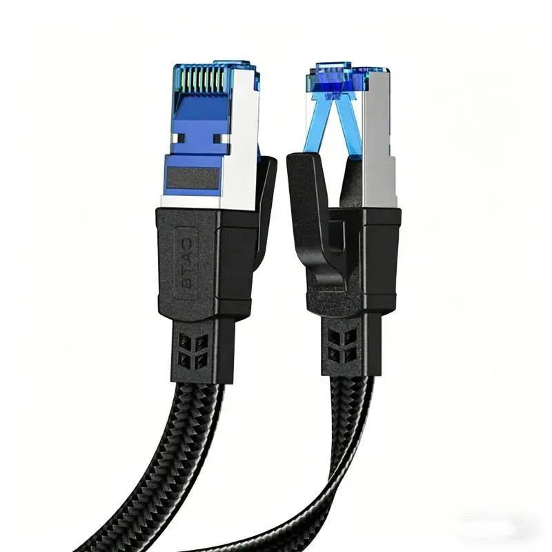 Cat8 Ethernet Cable 40Gbps 2000MHz High-Speed Patch Cord RJ45 Ethernet Patch Cord Qme 3M