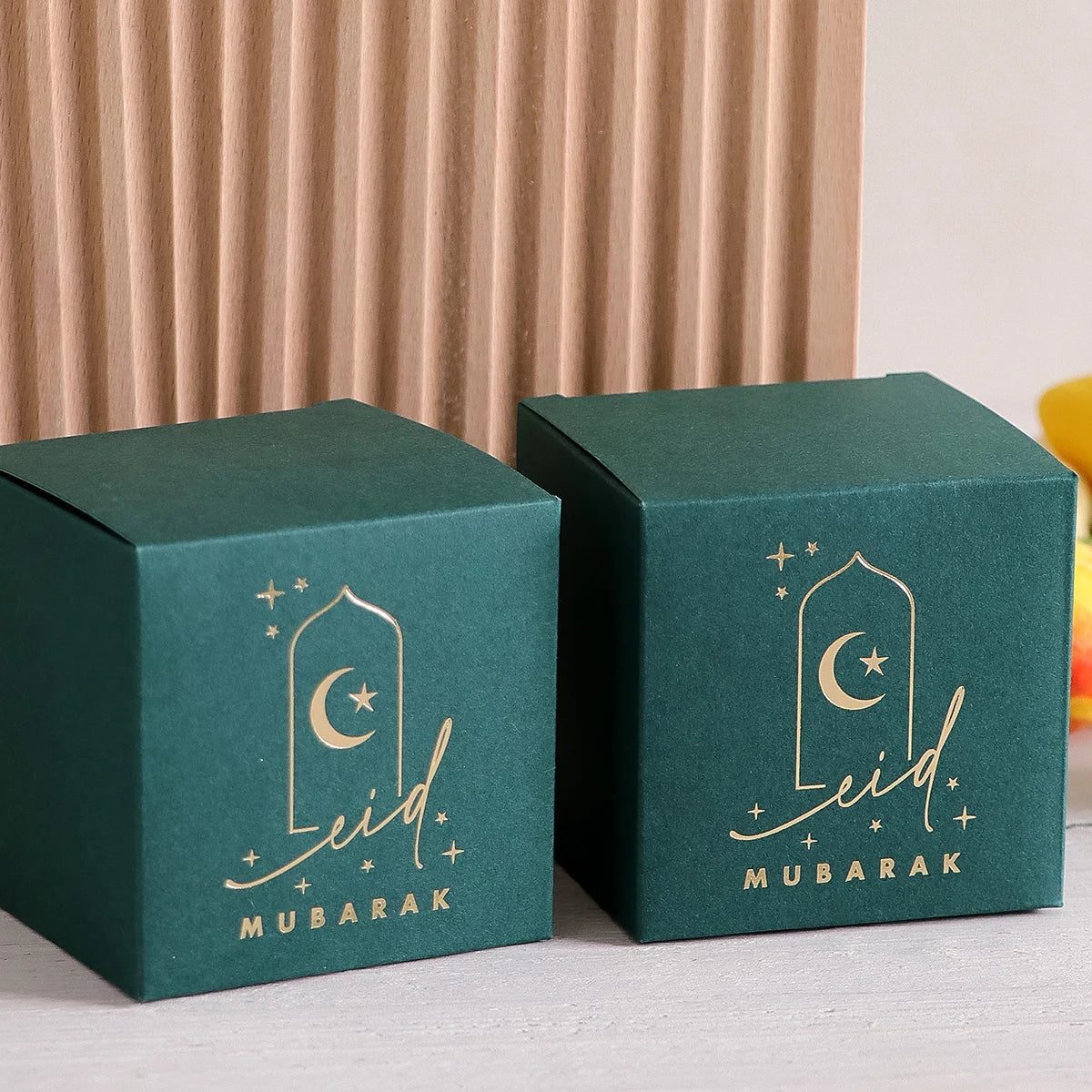 10 Elegant Mini Gift Boxes | Gold Crescent Star Design Mini Gift Boxes Qme Green-10 Pc S Other Other