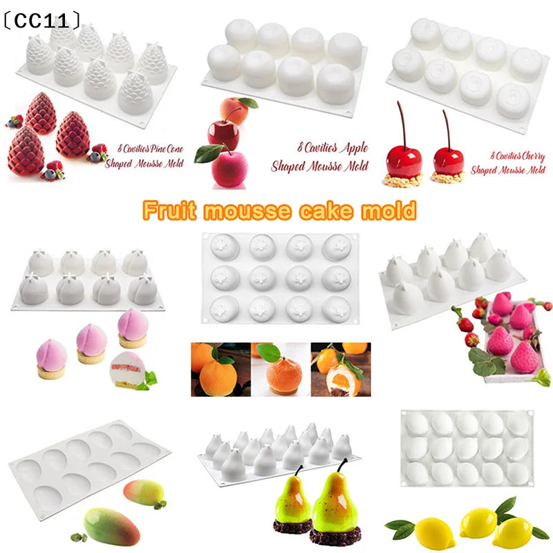 Fruit Silicone Mold – Pineapple Mango Peach Cake & Resin Silicone Baking Mold Qme