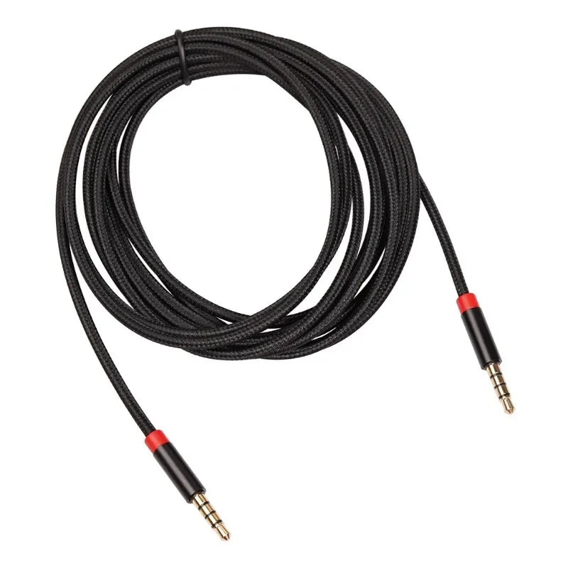 Nylon Braided 3.5mm Male to Male AUX Audio Extension Cable Audio Extension Cable Qme 1m