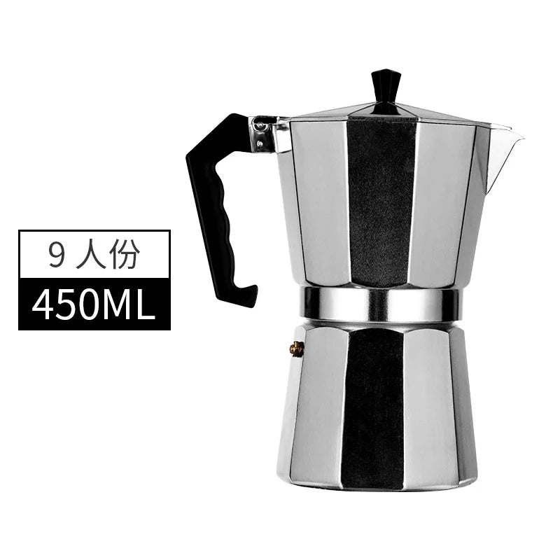 600ml Aluminum Moka Pot – Octagonal Stovetop Espresso Maker Stovetop Moka Pot Qst 9CUP