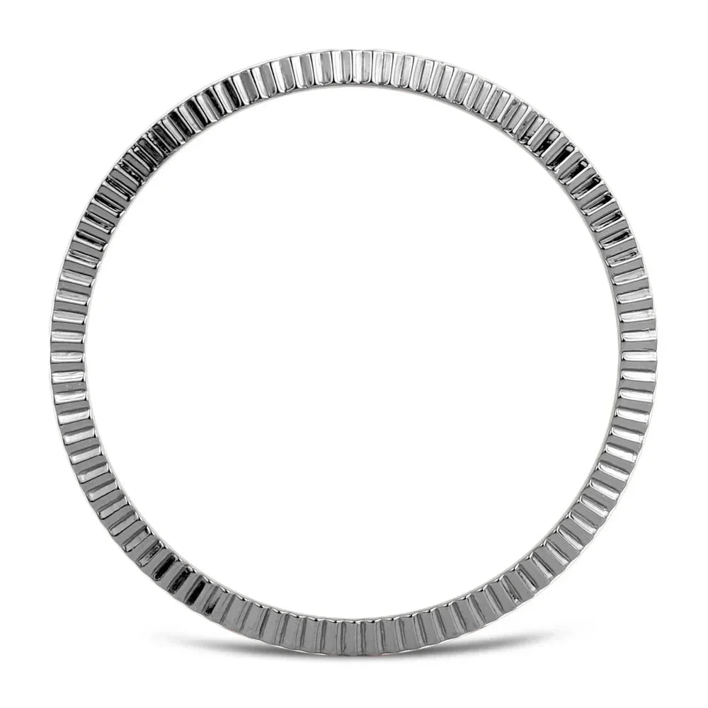 Metal Bezel Ring for Samsung Galaxy Watch 7 6 5 4 Classic Cover Watch Bezel Cover Qme Silver Wave Watch4 Classic 42mm