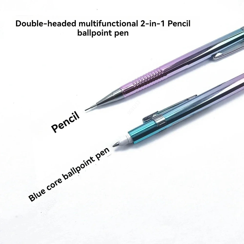 2-in-1 Ballpoint Pen & Mechanical Pencil Set with Refills 2-in-1 Writing Set Qme