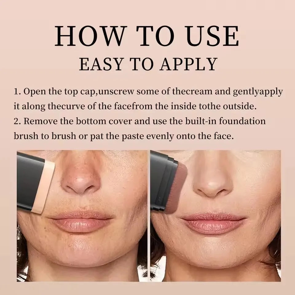 OPE Dual-Ended Foundation Stick & Brush – Hydrating Dewy Finish Foundation Stick Qme