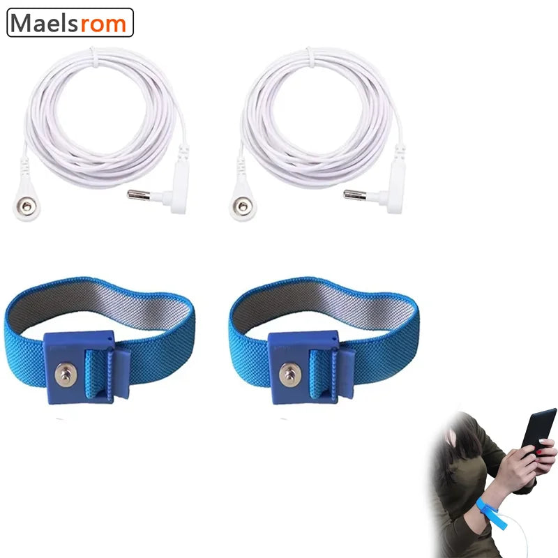 Grounding Wrist Bands 2 Sets with 16ft Cords – Earthing Kit Earthing Wrist Band Kit Qst China Mainland