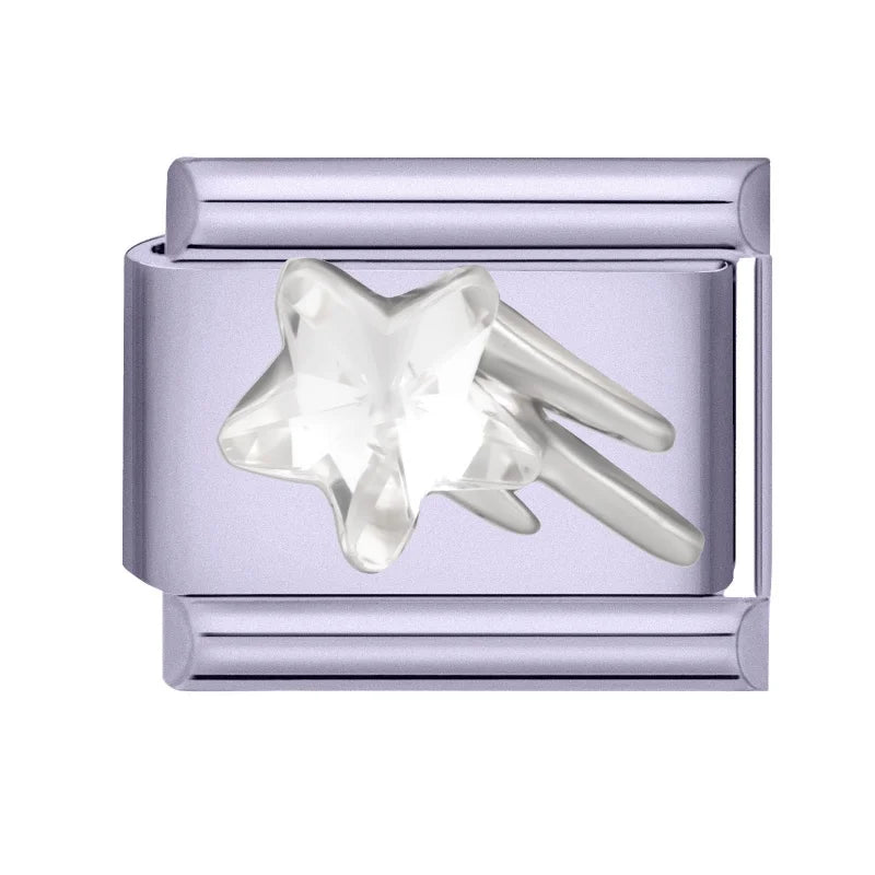 Zircon Butterfly Moon Stars Bow Italian Charm Links – Purple Italian Charm Links Qme Style 14