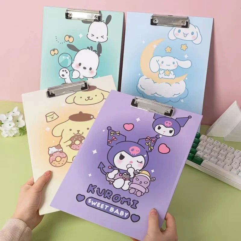 Hello Kitty Kuromi A4 Multifunctional Folder Clipboard Folder Clipboard Qme