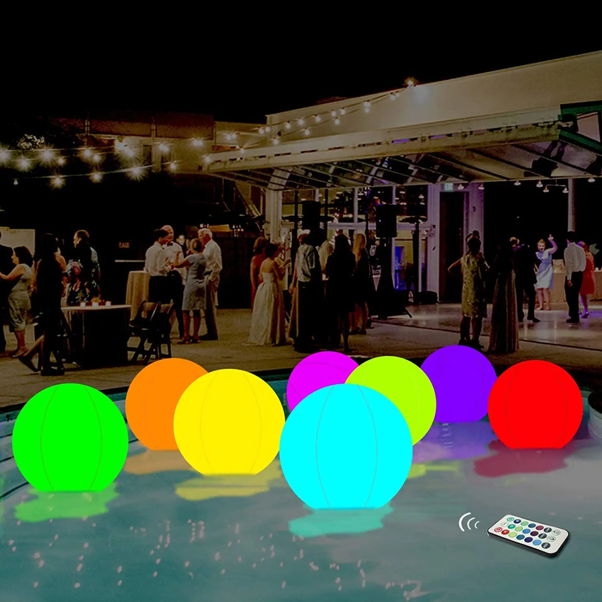 LED16 Inflatable Floating Pool Light Beach Ball – Party Fun Inflatable Pool Light Ball Qme