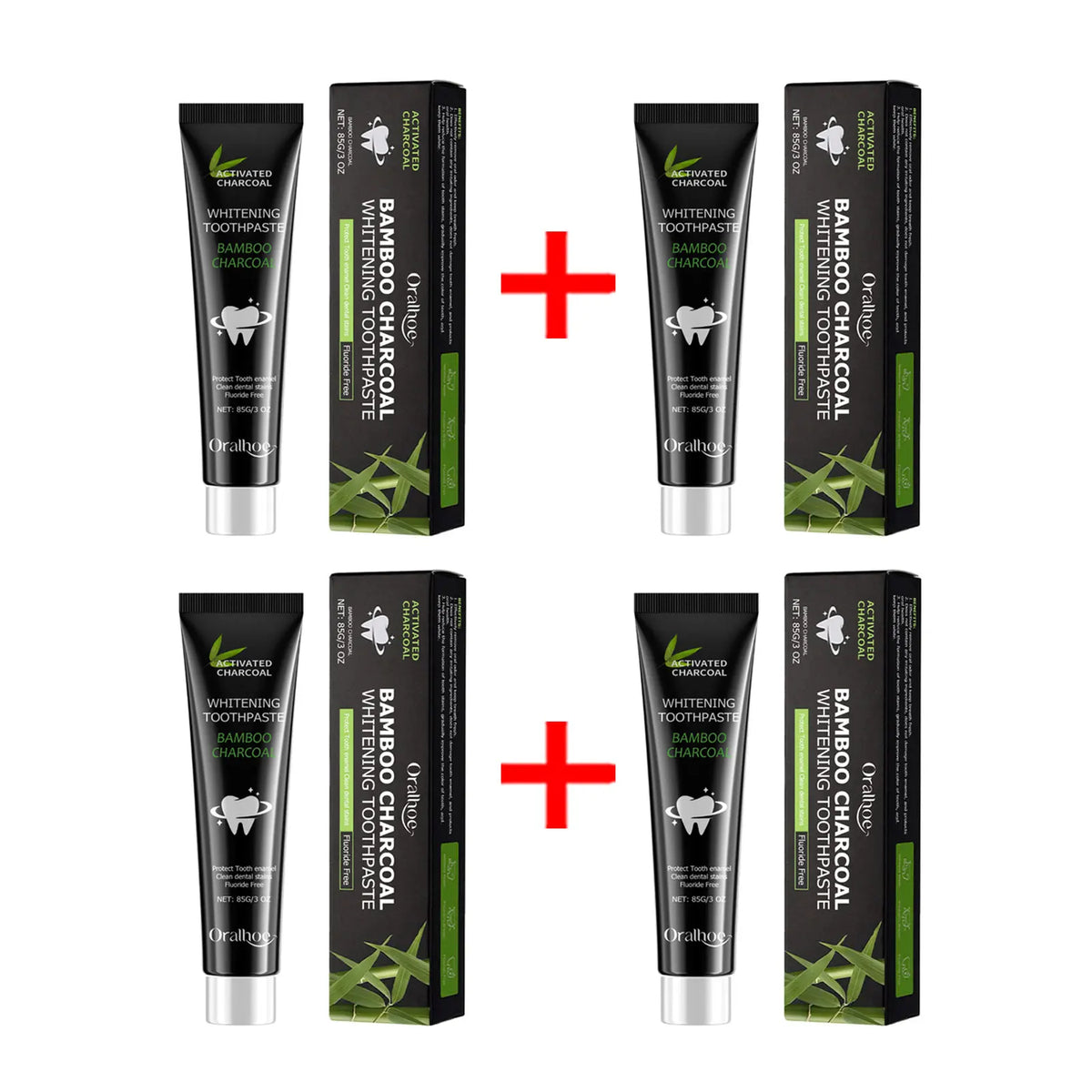 Oralhoe Bamboo Charcoal Whitening Toothpaste | Oral Care Whitening Toothpaste Qst 340g boxed