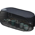 Foldable Plant Shade Net Cover with Steel Wire Frame Garden Plant Cover Qst 99x40x45cm Black