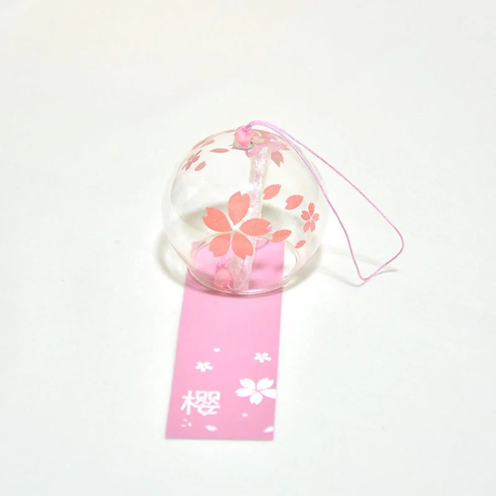 Japanese Glass Furin Wind Bell | Handmade Wind Chime Decor Wind Chime Decor Qme JX0017D-1