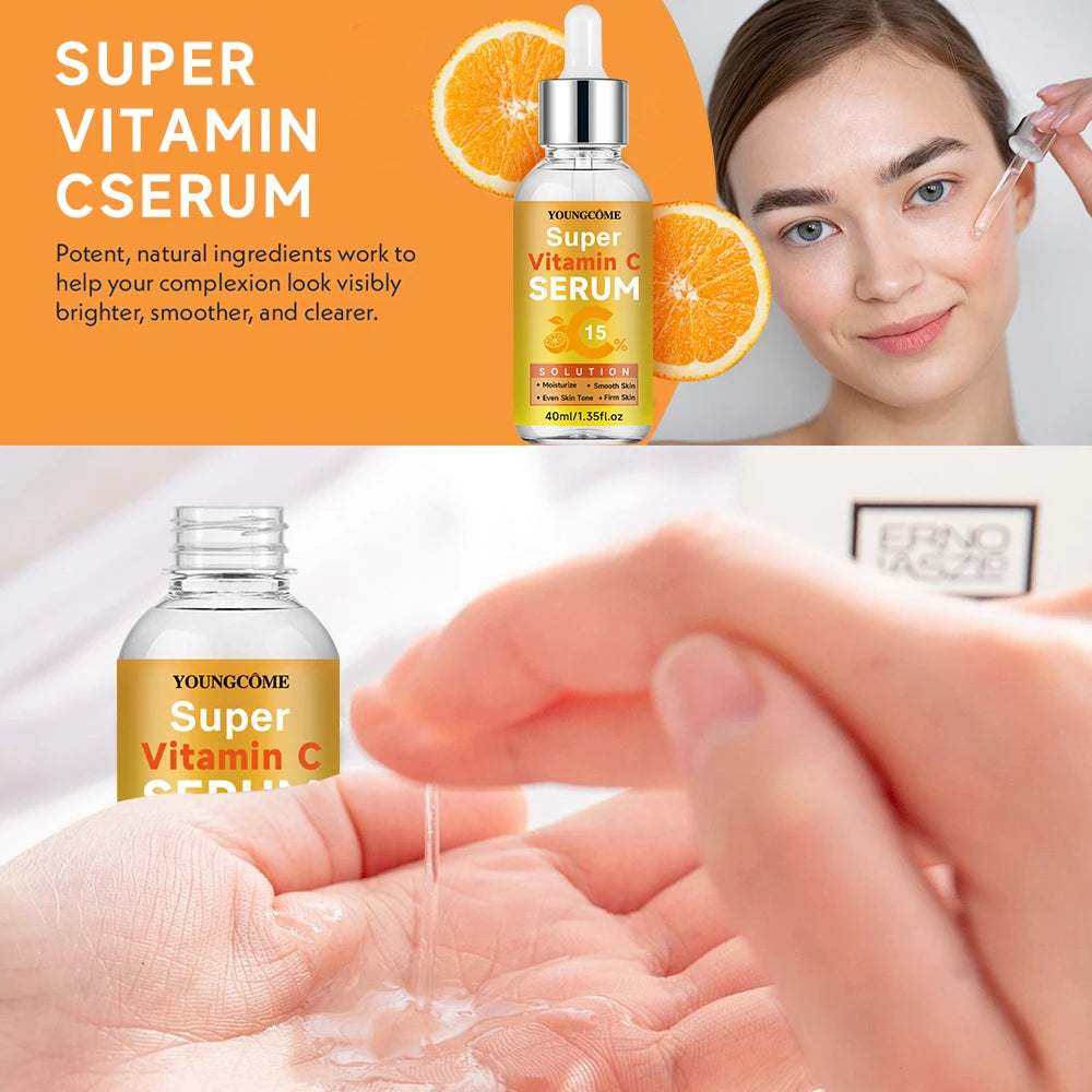 YOUNGCOME Vitamin C Brightening Face Serum – Even Skin Tone Vitamin C Face Serum Qst