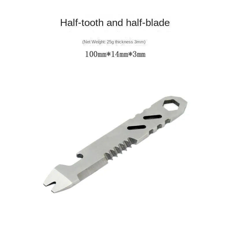 Mini EDC Pry Bar Hex Wrench & Bottle Opener – Stainless Steel EDC Multi-Tool Qme