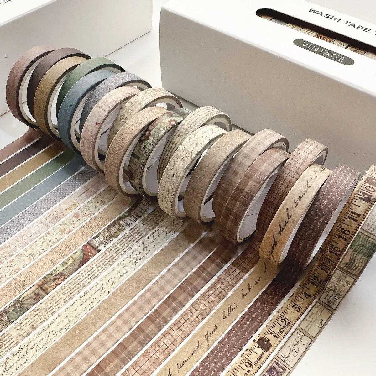 20-Roll Vintage Forest Plant & Fruit Washi Tape DIY Set Washi Tape Set Qme