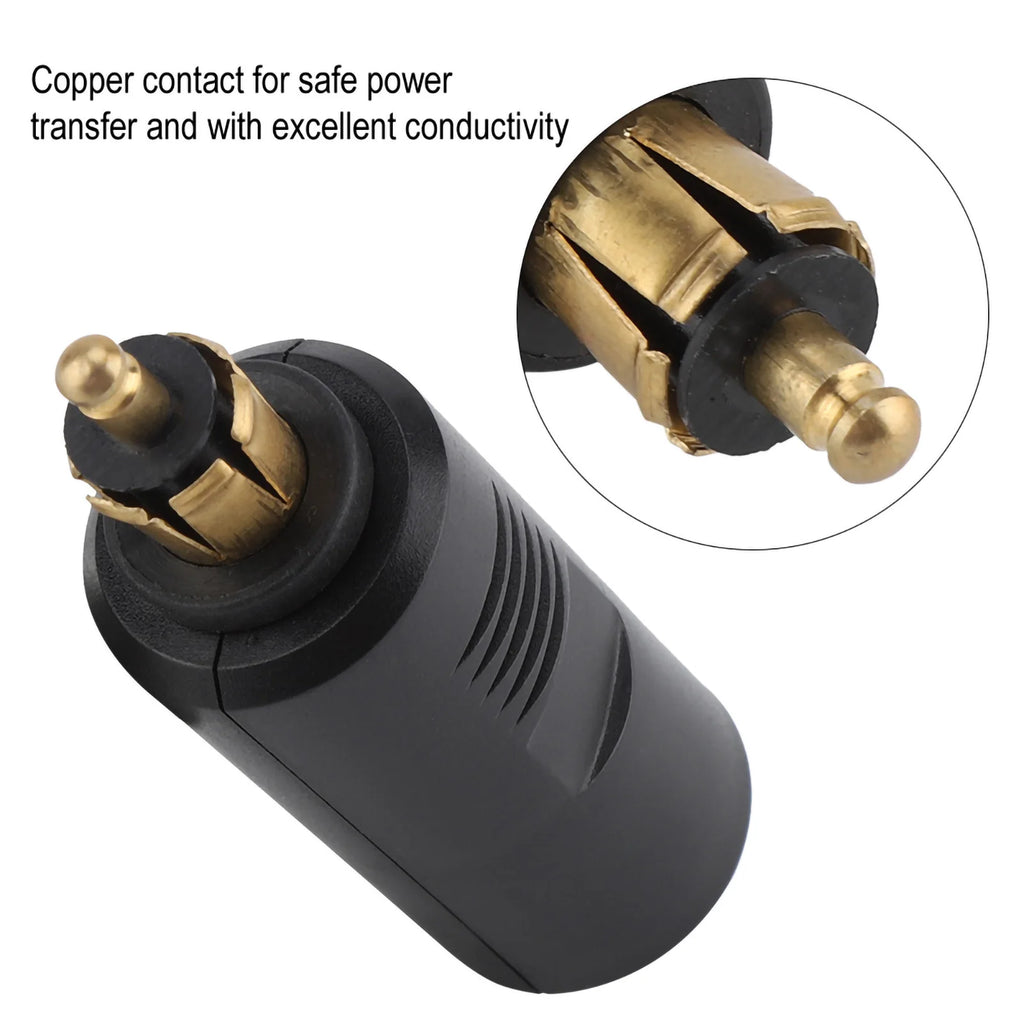 12V Motorcycle European Cigarette Lighter Adapter – DIN Socket Motorcycle Power Adapter Qst