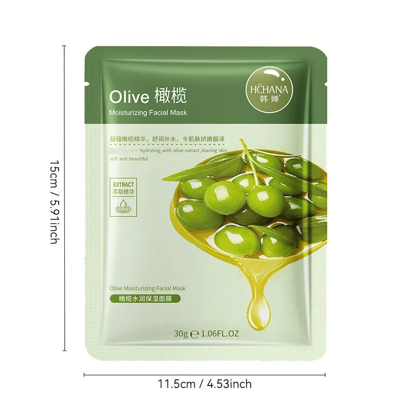 Olive & Glycerin Moisturizing Facial Mask | Daily Skin Care Moisturizing Face Mask Qme