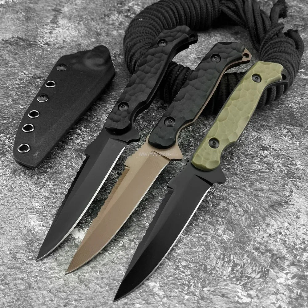 7Cr13Mov Fixed Blade Knife – EDC Camping Outdoor Utility Fixed Blade Knife Qst