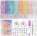 Macaron Polymer Clay Flat Chip Beads – DIY Bracelet & Necklace Kit Jewelry Making Beads Qme Kit