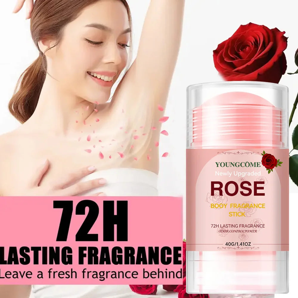 YOUNGCOME Rose Deodorant Stick – 72-Hour Freshness for Women Deodorant Stick Qst