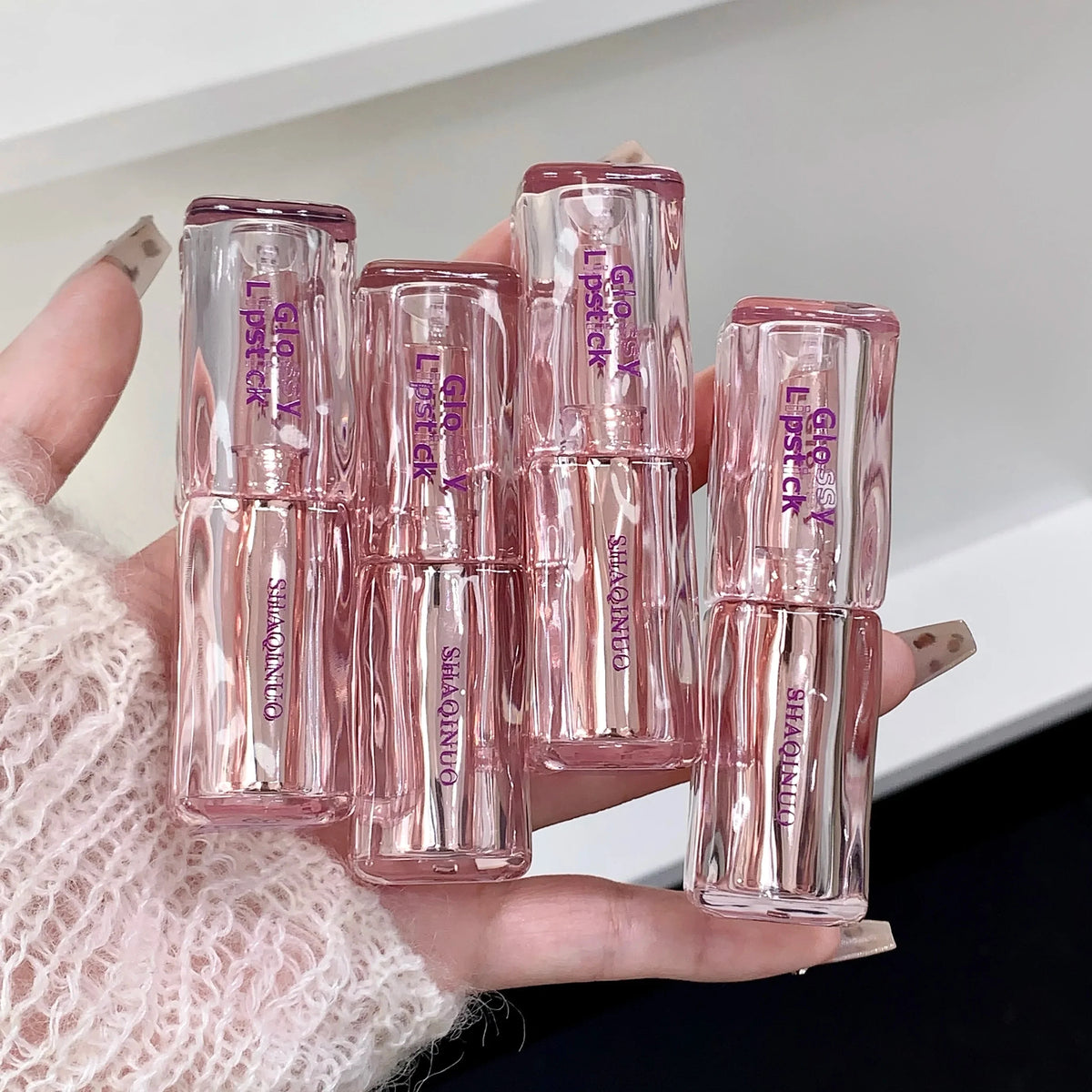 SHAQINUO Mirror Water Gloss Lipstick – Silky & Long-Lasting Lip Gloss Lipstick Qme