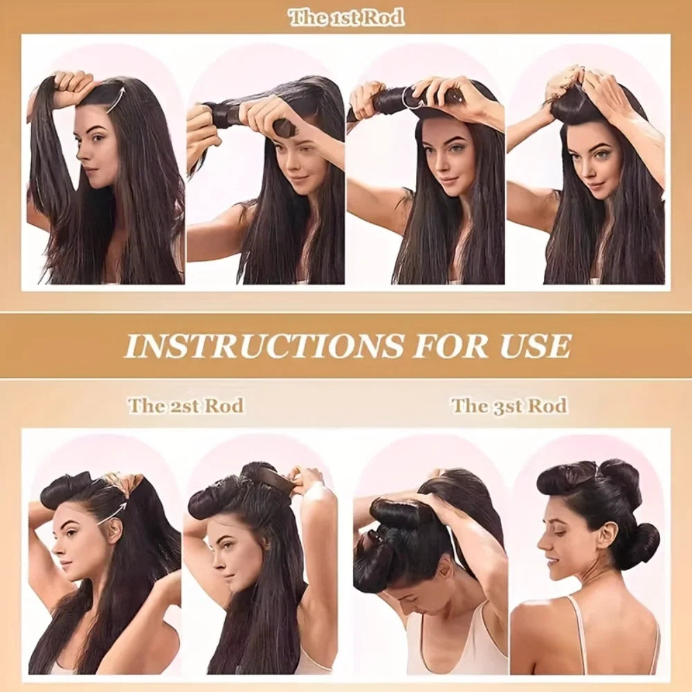 Satin Heatless Curling Headband – Overnight No-Heat Hair Rollers Heatless Hair Curler Qme
