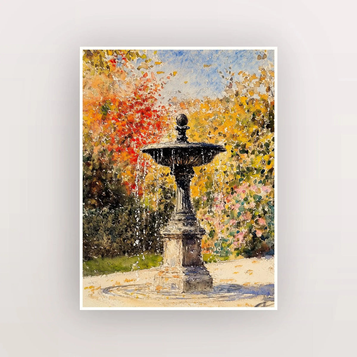 Vintage Landscape Canvas Art Print – Village Forest Flower Wall Decor Canvas Wall Art Qst 20 50x70cm Unframed
