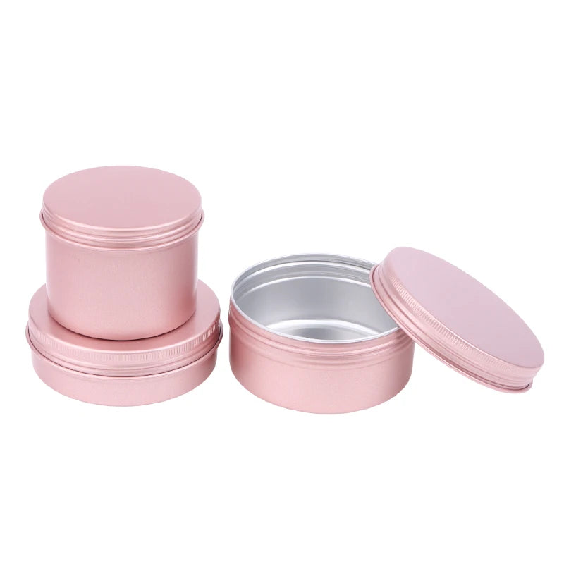 Refillable Tin Jars 5–180ml | Screw Lid Cream & Lip Balm Pots Cosmetic Tin Jars Qst