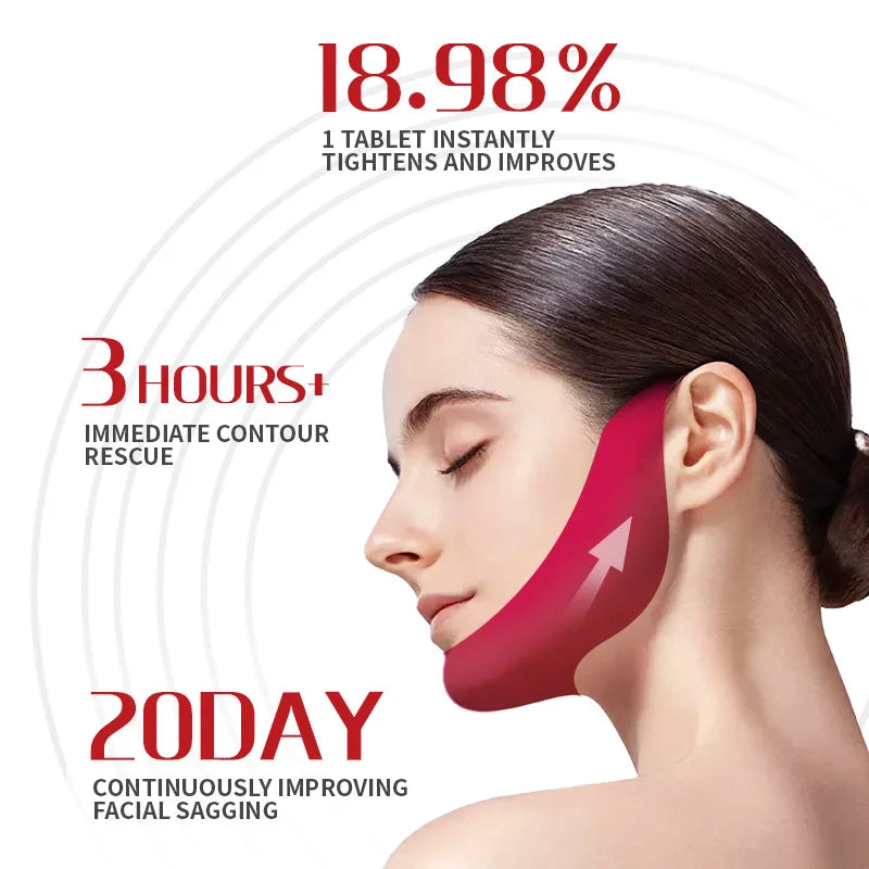 V-Line Hydrogel Chin Mask – Jawline Firming & Contouring Hydrogel Face Mask Qme