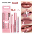 Iconic Mini Lip Kit – Waterproof Lipstick & Gloss 3pc Set Lip Makeup Set Qst 01
