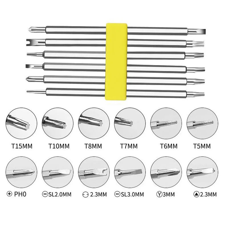 12-in-1 Magnetic Screwdriver Set – Precision Chrome-Vanadium Kit Screwdriver Set Qst