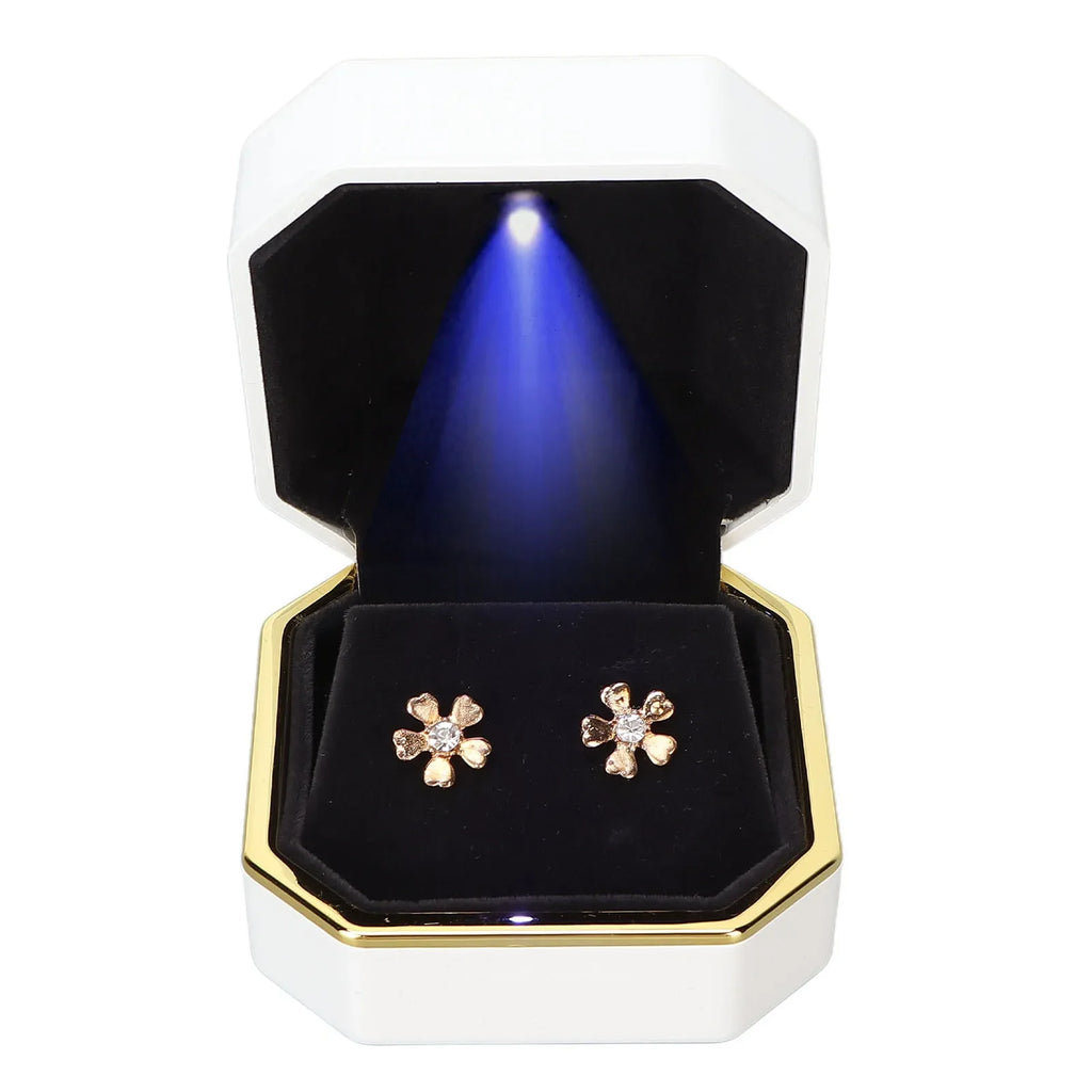LED Lighted Earring Box – Jewelry Display Case for Ear Studs Jewelry Display Case Qme