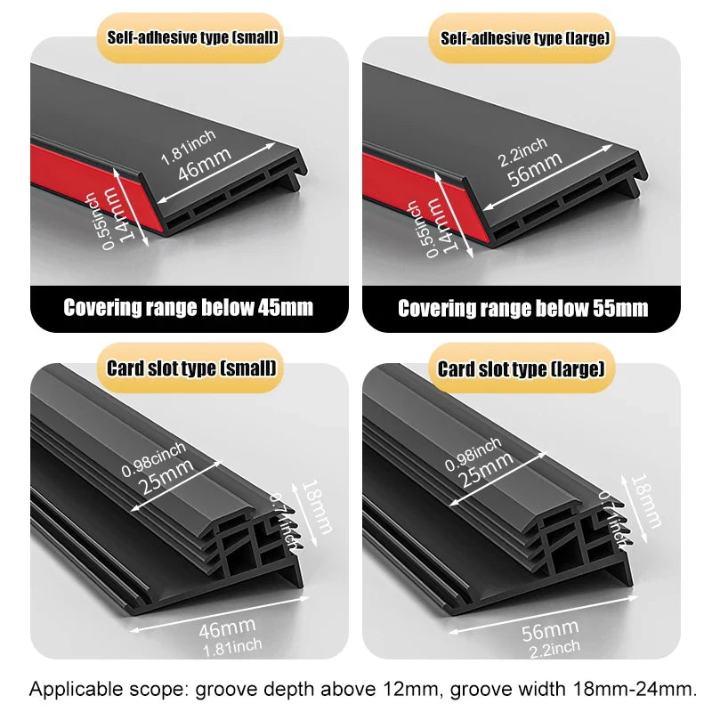 TPE Window Water Retaining Strip 1.1M | Sliding Weather Seal Window Weather Strip Qme