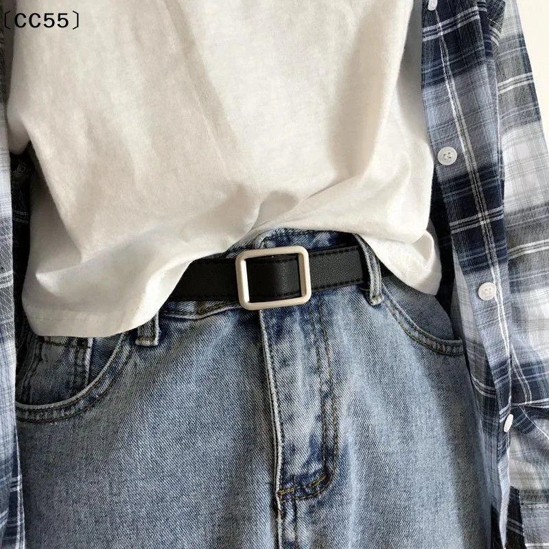 Women's PU No-Hole Pin Buckle Belt – Retro Style for Jeans Women's Fashion Belt Qst