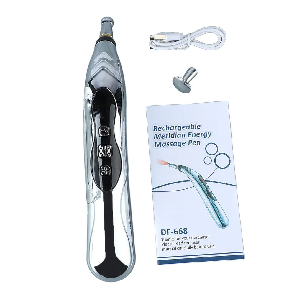 Electric Pulse Massage Pen | 9-Speed Rechargeable Acupoint Pen Electric Massage Pen Qme