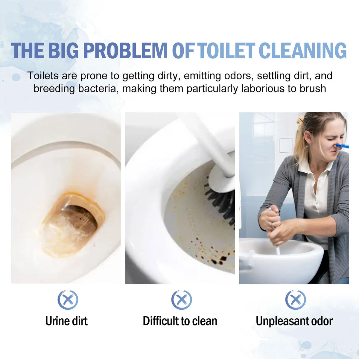 Toilet Effervescent Cleaning Tablets – Stain & Odor Remover Toilet Bowl Cleaner Qme