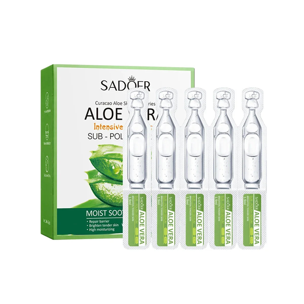 Aloe Vera Moisturizing Essence Sheets – 20 pcs Travel Size Moisturizing Essence Sheets Qme