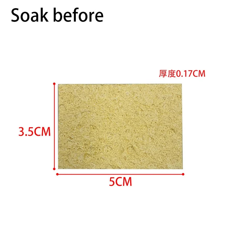 Soldering Iron Tip Cleaning Sponge – Yellow 5×3.5cm Soldering Accessory Qme