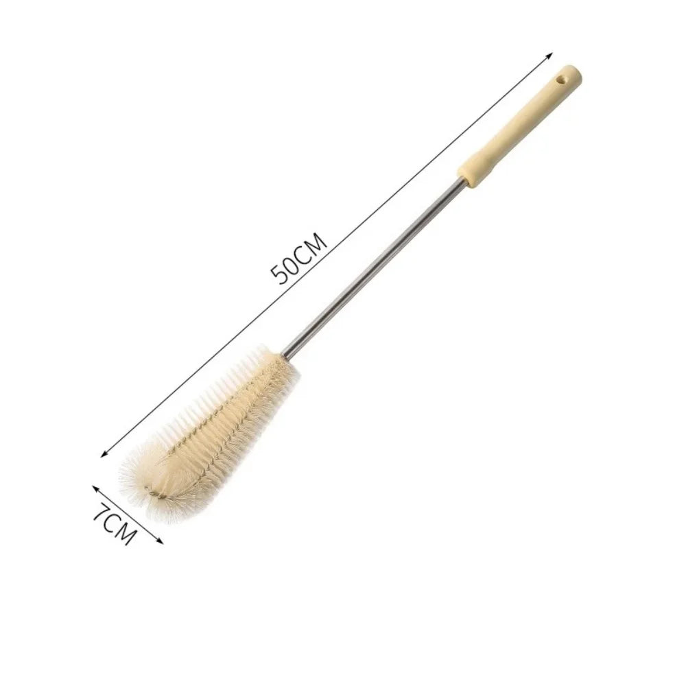 Wooden Handle Bottle Brush – Long Glass & Drink Bottle Scrubber Bottle Cleaning Brush Qme 50x7cm