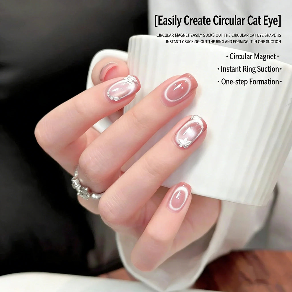 Hollow Circle Cat Eye Nail Magnet Tool | DIY Nail Art Nail Art Magnet Tool Qme